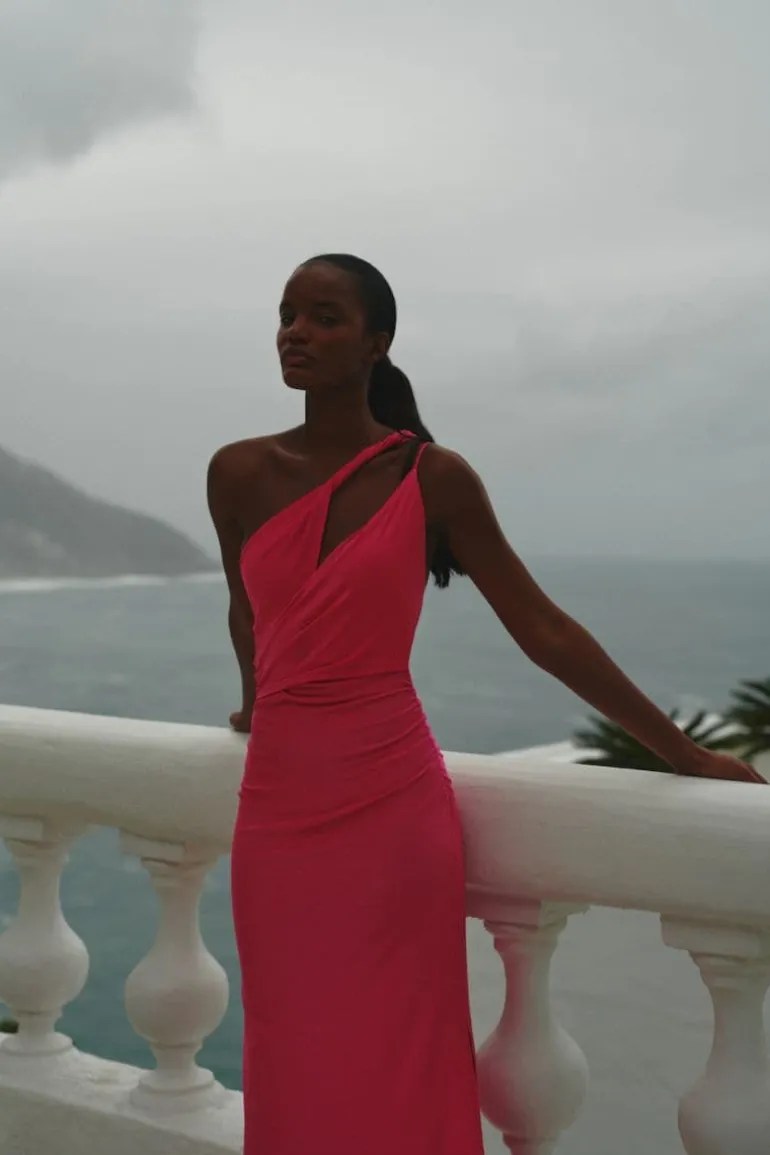 Dresses<CULT MIA LIA CUT-OUT MAXI DRESS Fuchsia
