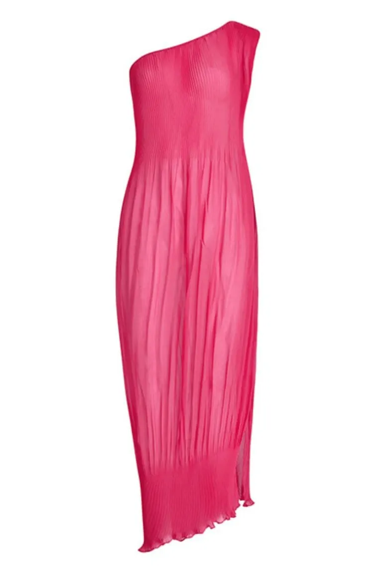 Dresses<CULT MIA ONE-SHOULDER MAXI DRESS Fuchsia