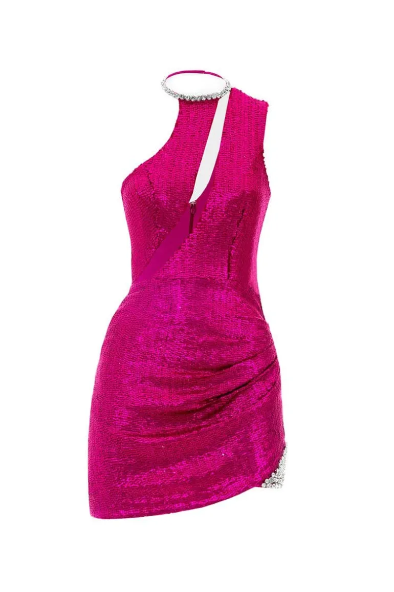 Dresses | Mini Dresses<CULT MIA SEQUINNED MINI DRESS Fuchsia