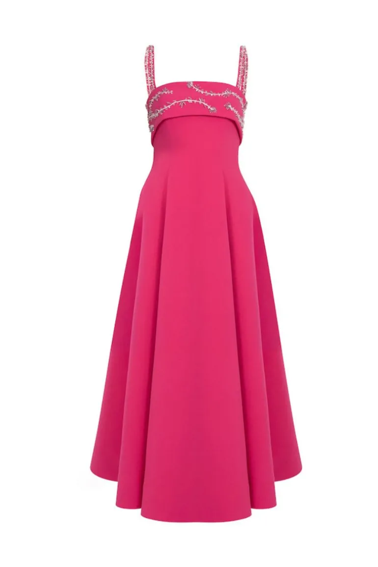 Dresses<CULT MIA STRAP SHOULDER MAXI DRESS Fuchsia