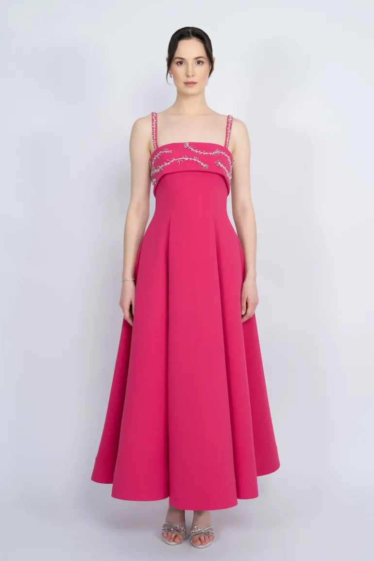 Dresses<CULT MIA STRAP SHOULDER MAXI DRESS Fuchsia