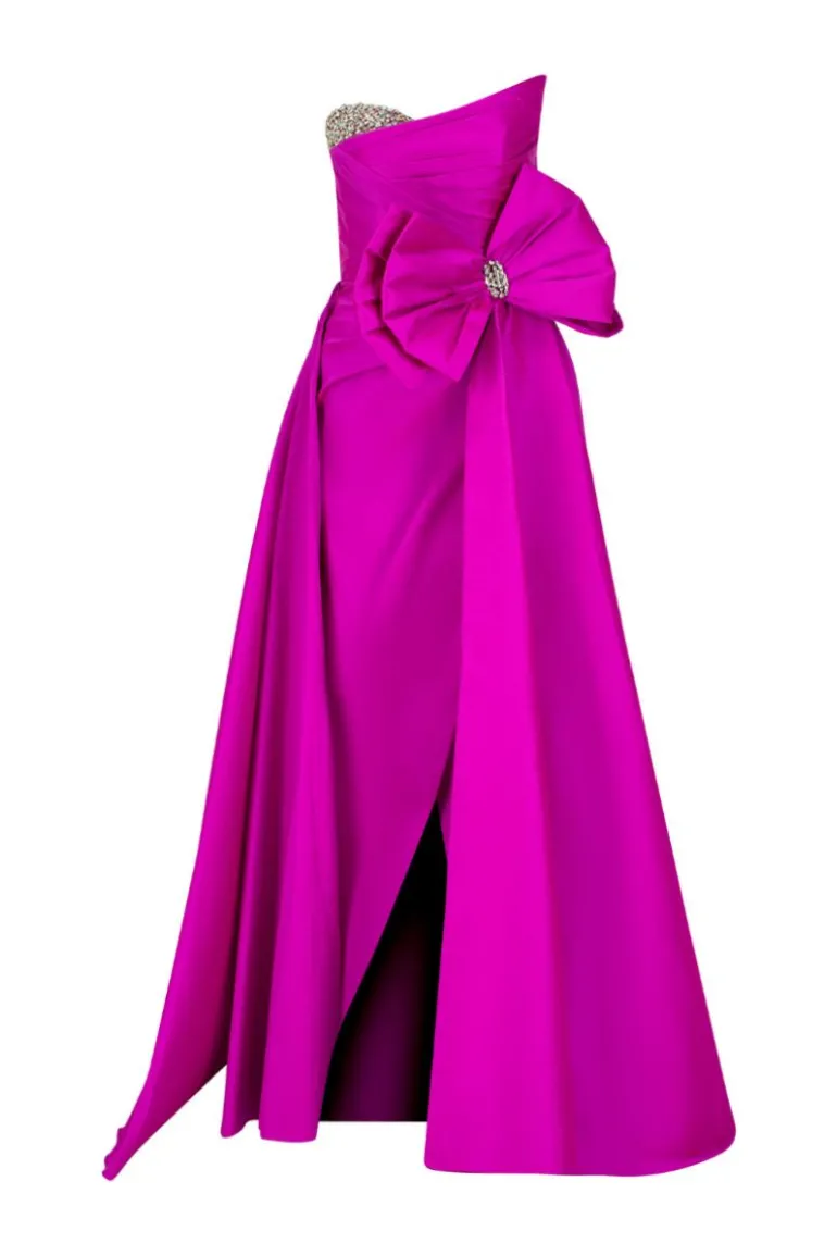 Dresses | Gowns<CULT MIA GENNA BOW ACCENT GOWN Fuchsia
