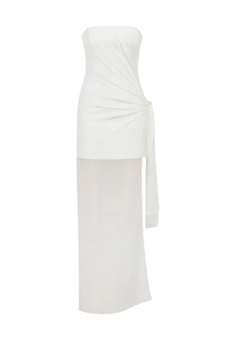 Dresses | Midi Dresses<CULT MIA GEORGIA CHIFFON DETAILED MIDI DRESS White