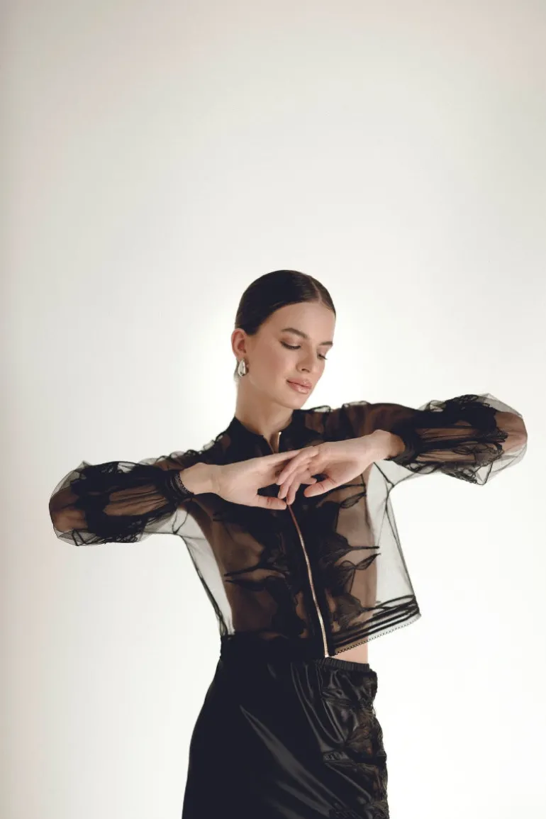 Jackets<CULT MIA GIVERNY JACKET IN Black