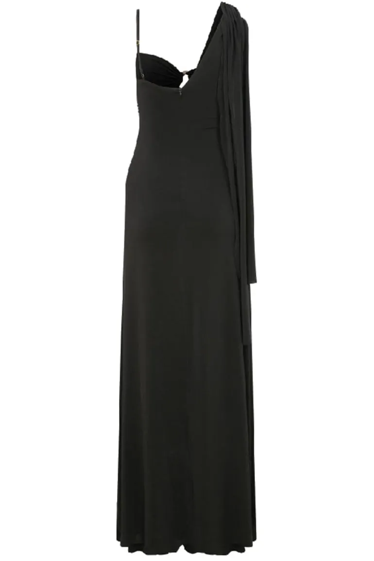 Dresses<CULT MIA GRACE JERSEY ASYMMETRIC LONG DRESS Black