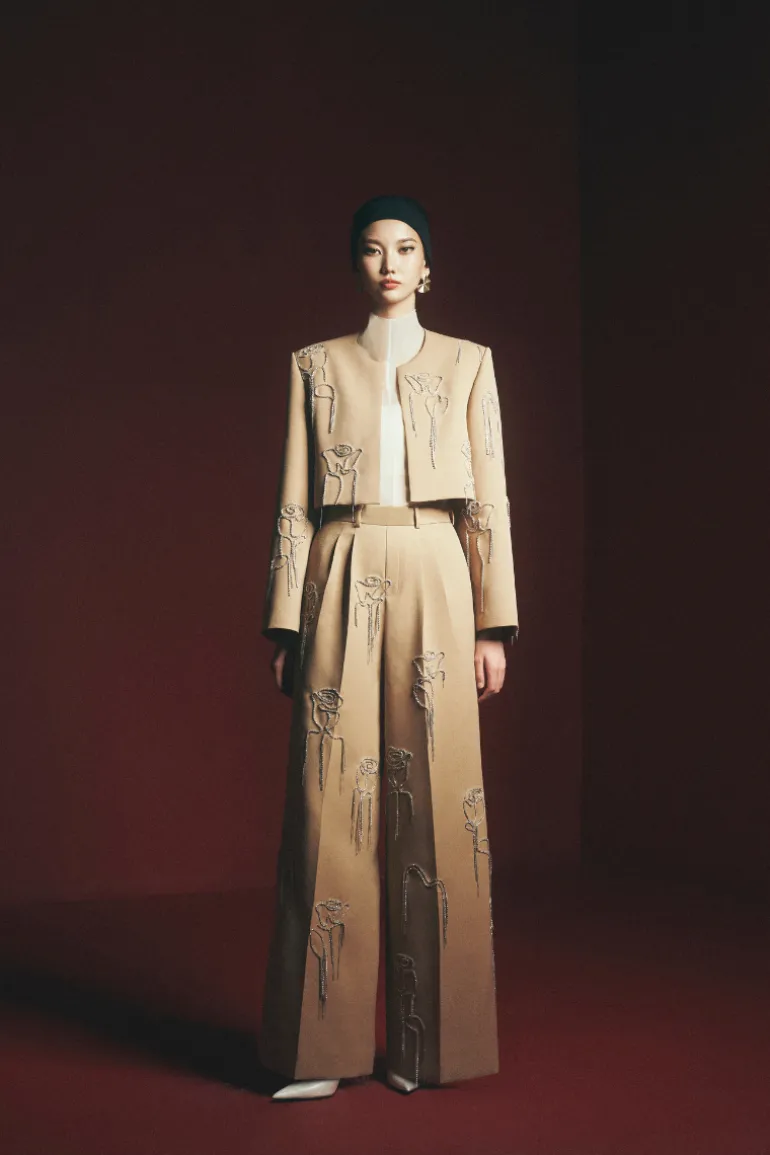 Pants<CULT MIA GRAYSON STRAIGHT WIDE LEG FLOOR LENGTH PANTS IN Brown
