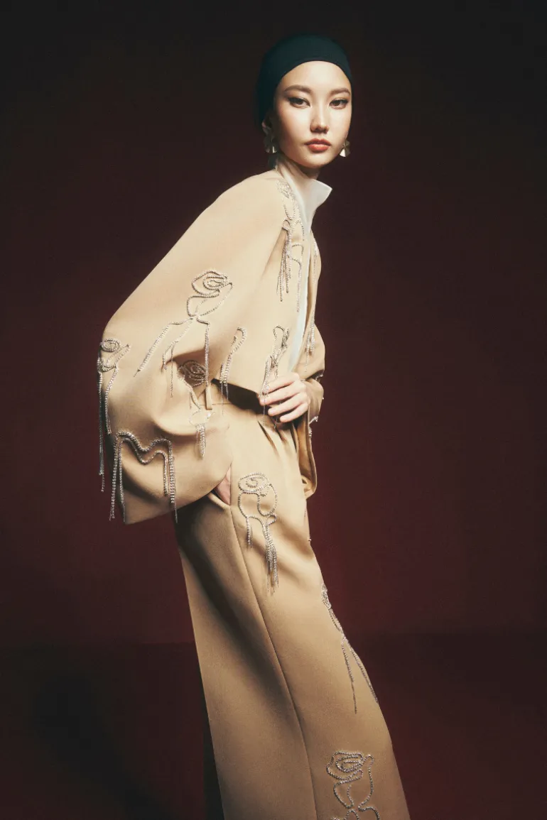 Pants<CULT MIA GRAYSON STRAIGHT WIDE LEG FLOOR LENGTH PANTS IN Brown