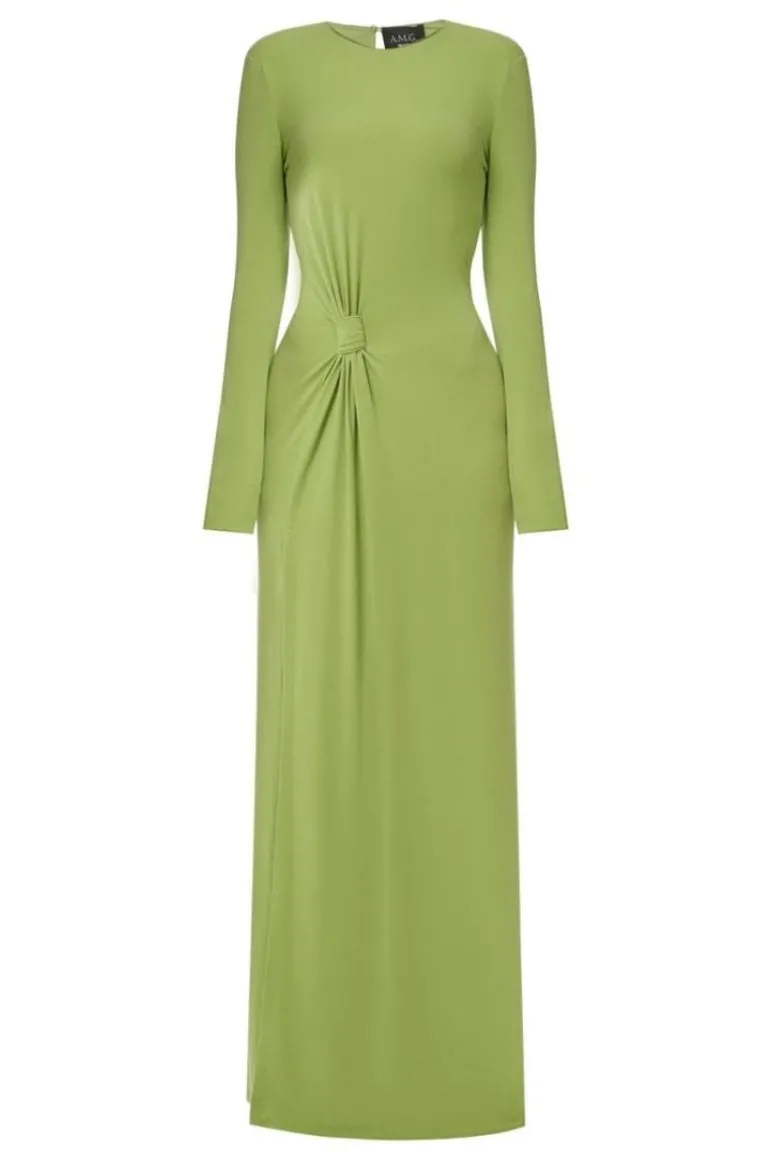 Dresses<CULT MIA KNITTED KNOT MAXI DRESS Green