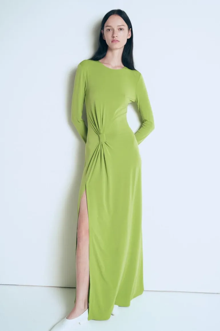 Dresses<CULT MIA KNITTED KNOT MAXI DRESS Green