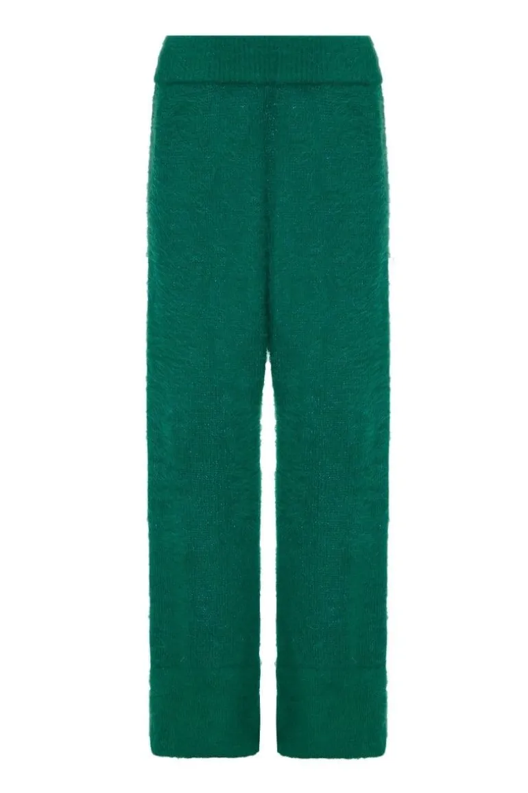 Pants<CULT MIA GREEN WOOL-BLEND PANTS