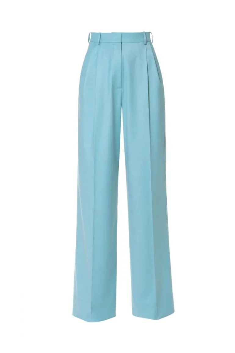 Pants<CULT MIA GWEN HIGH-RISE WIDE-LEG HOW AM I PANTS Blue