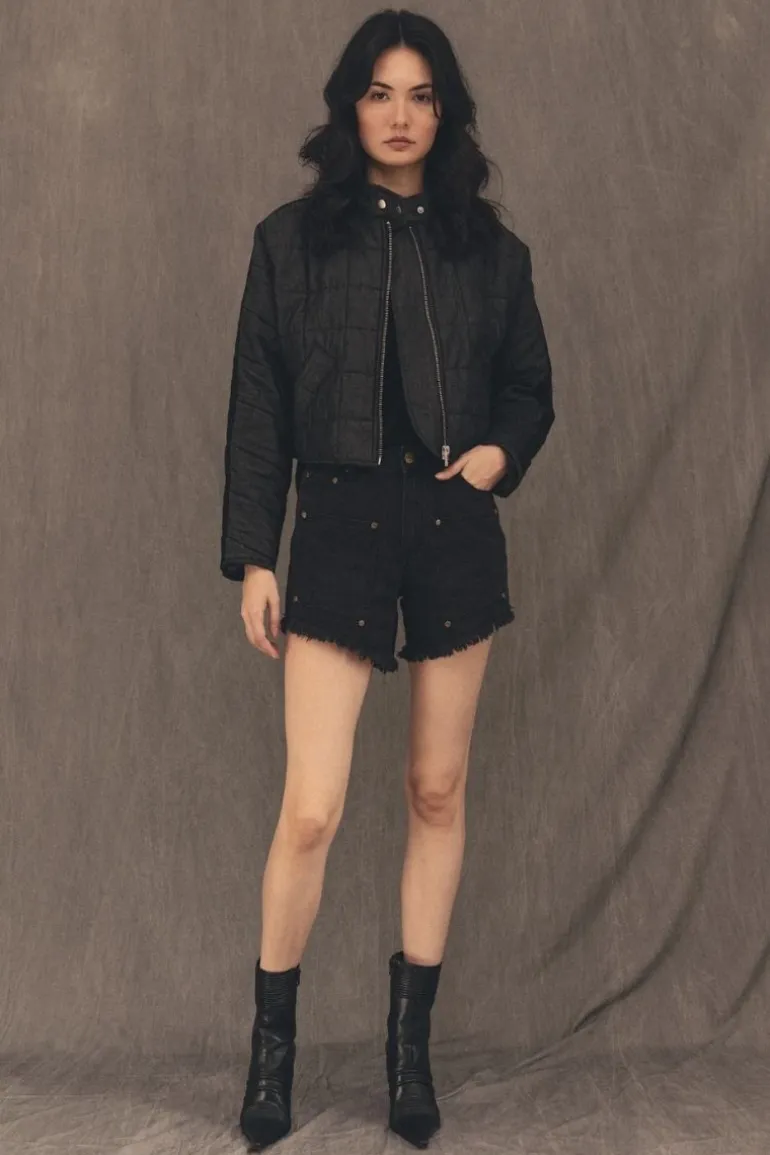 Pants<CULT MIA HALEY BLACK DENIM SHORTS Doyers St.
