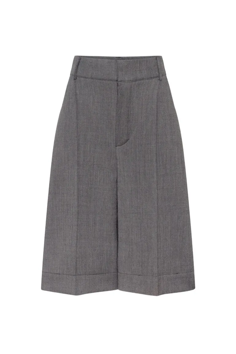 Pants<CULT MIA HARRIET KNEE LENGTH WIDE SHORTS Brown