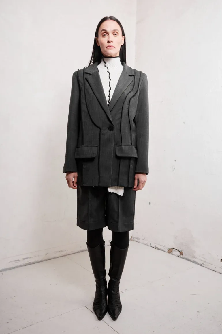 Pants<CULT MIA HARRIET KNEE LENGTH WIDE SHORTS Brown