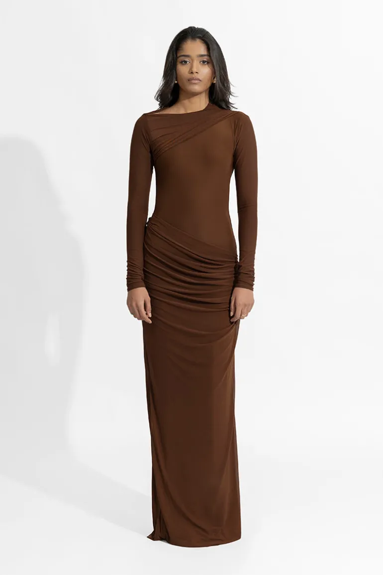Dresses<CULT MIA HENA MAXI DRESS Chocolate Brown