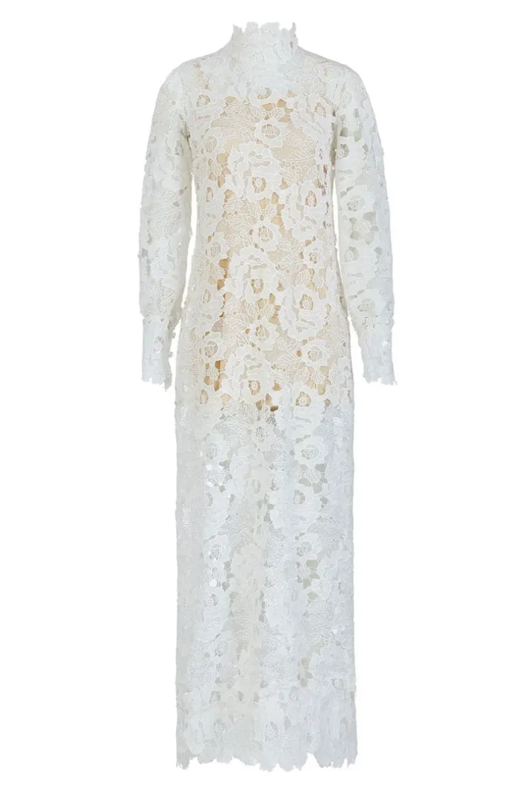 Dresses<CULT MIA HOLLY LACE MAXI DRESS White