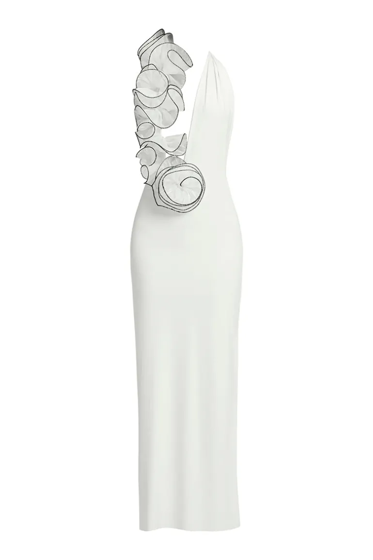 Dresses | Midi Dresses<CULT MIA HOPE V NECK MIDI DRESS White