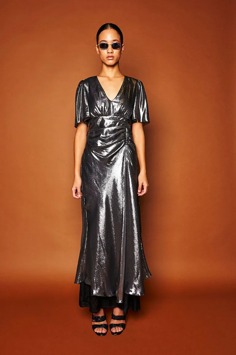Dresses | Midi Dresses<CULT MIA IBADAT DRESS IN Noir Metallic