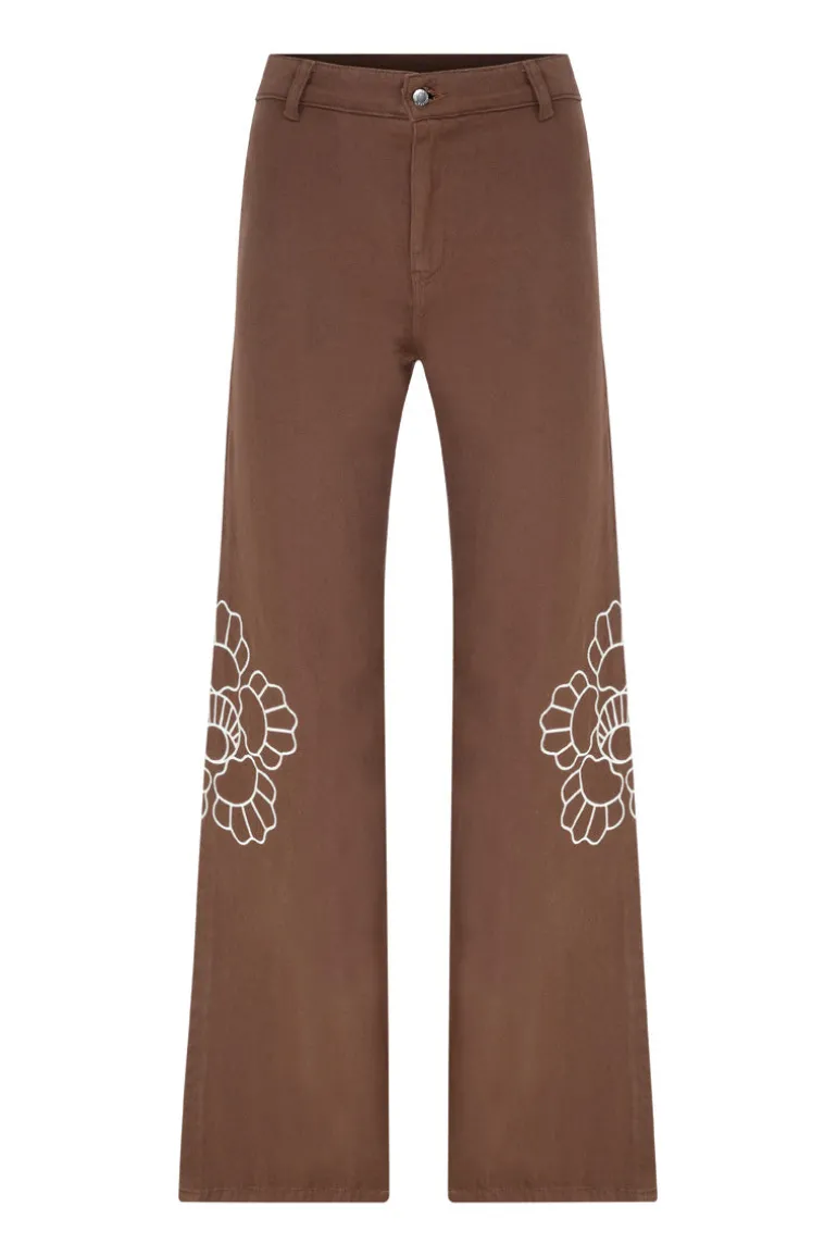 Pants<CULT MIA ICONIC EMBLEM TOFFEE JEANS Brown
