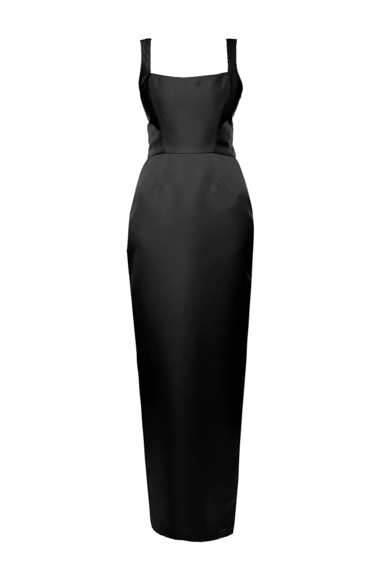 Dresses<CULT MIA IDA BLACK MAXI DRESS Jet Black