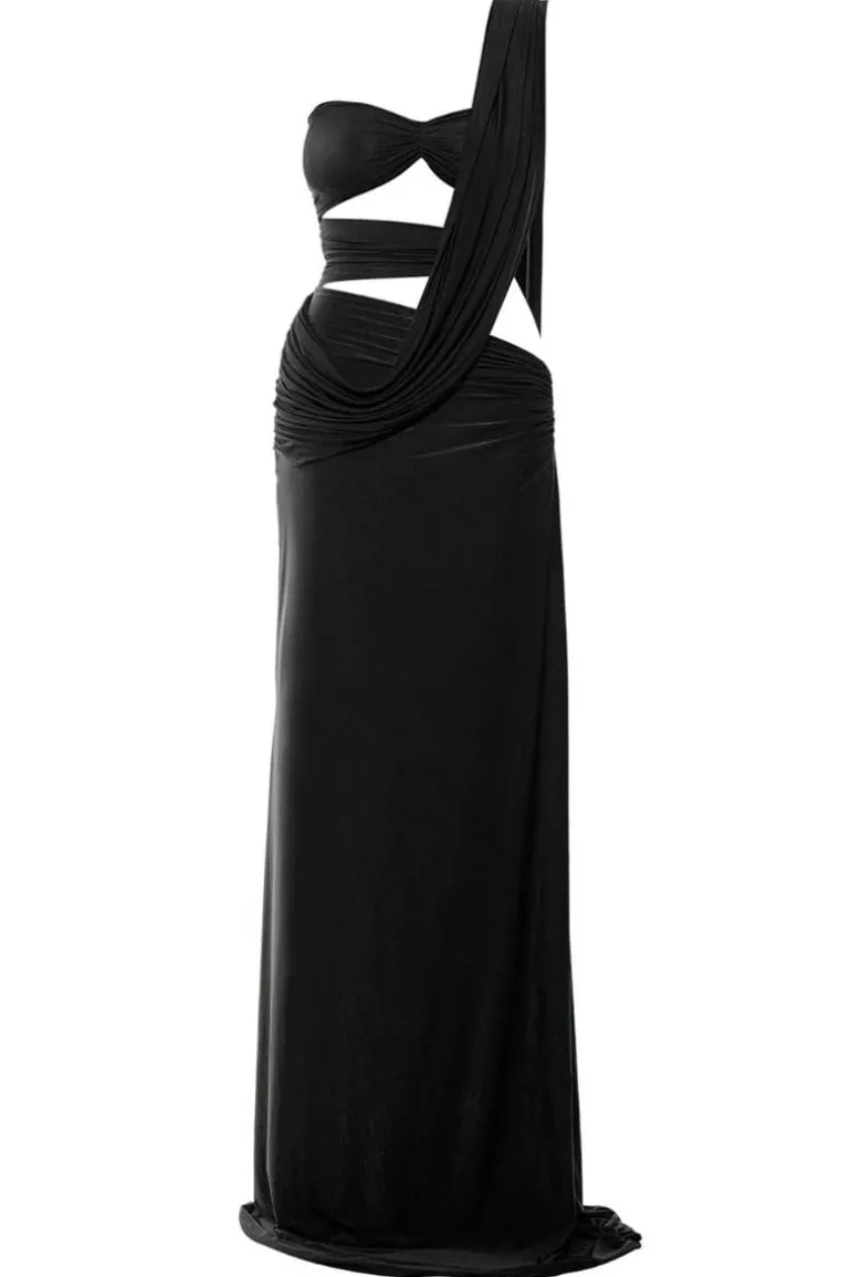 Dresses<CULT MIA INGA CUT-OUT MAXI DRESS Black