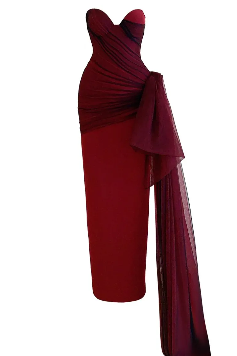 Dresses | Midi Dresses<CULT MIA INSECTA STRAPLESS MIDI DRESS Red