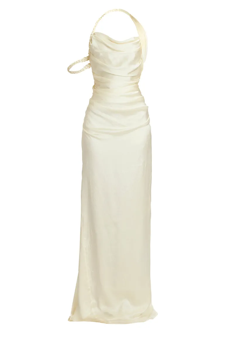 Dresses<CULT MIA IRIS COWL NECK MAXI DRESS Off White