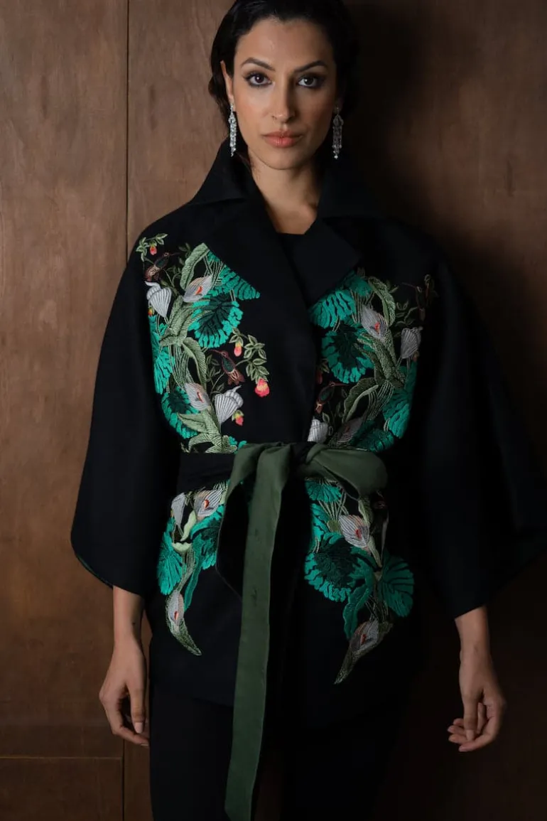 Jackets<CULT MIA IRIS IN CARTEGNA JACKET Black/Green
