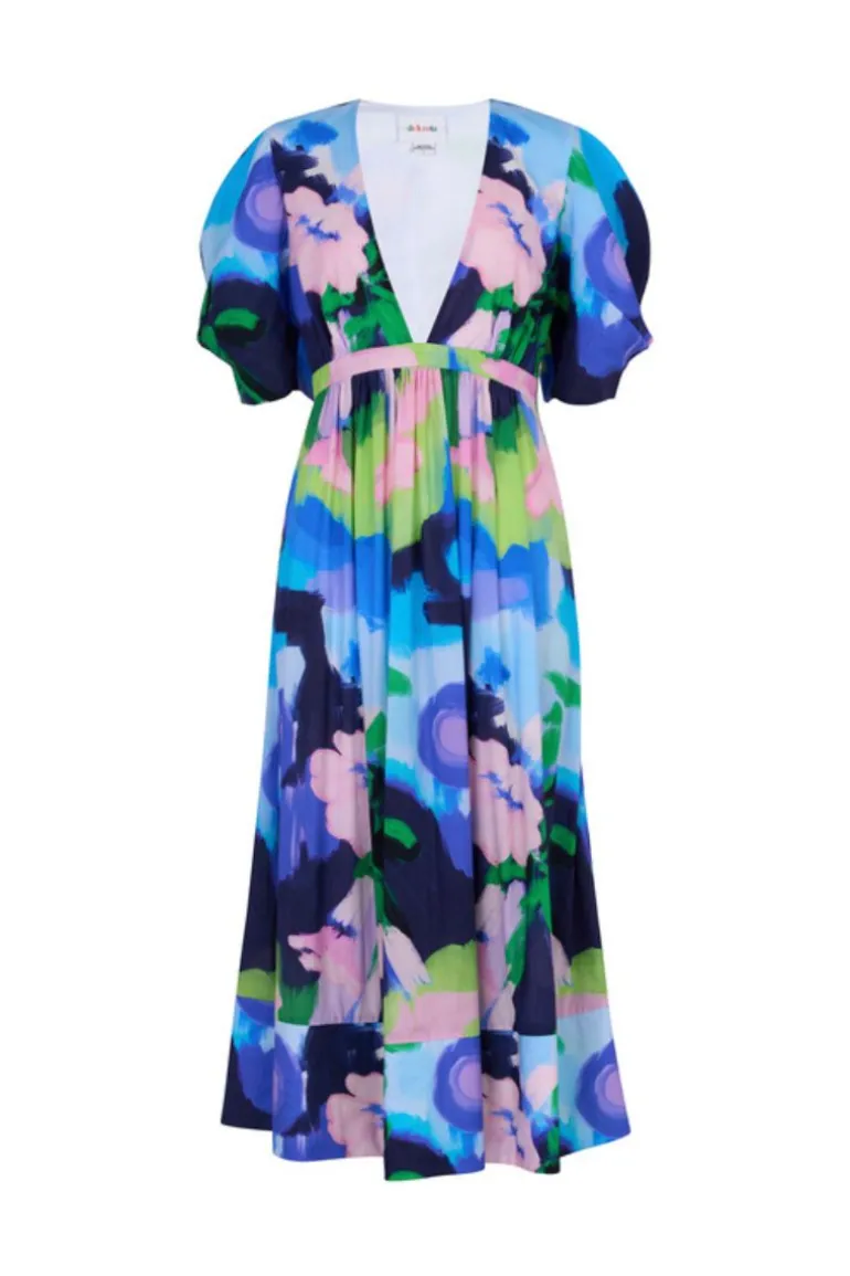 Dresses | Midi Dresses<CULT MIA ITA MIDI DRESS IN PRINT Oleo Azul