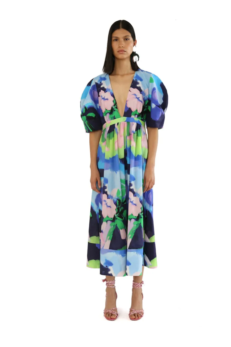 Dresses | Midi Dresses<CULT MIA ITA MIDI DRESS IN PRINT Oleo Azul