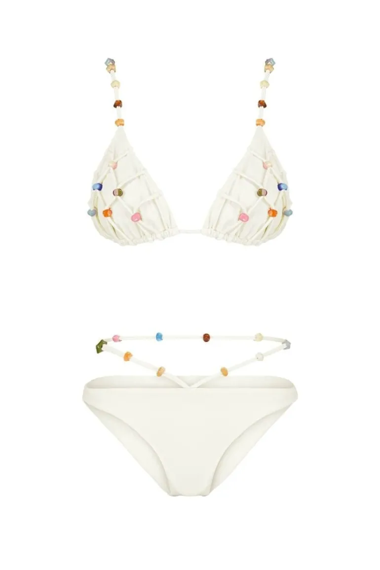 Swimwear<CULT MIA SUNSET BIRD BIKINI SET Ivory