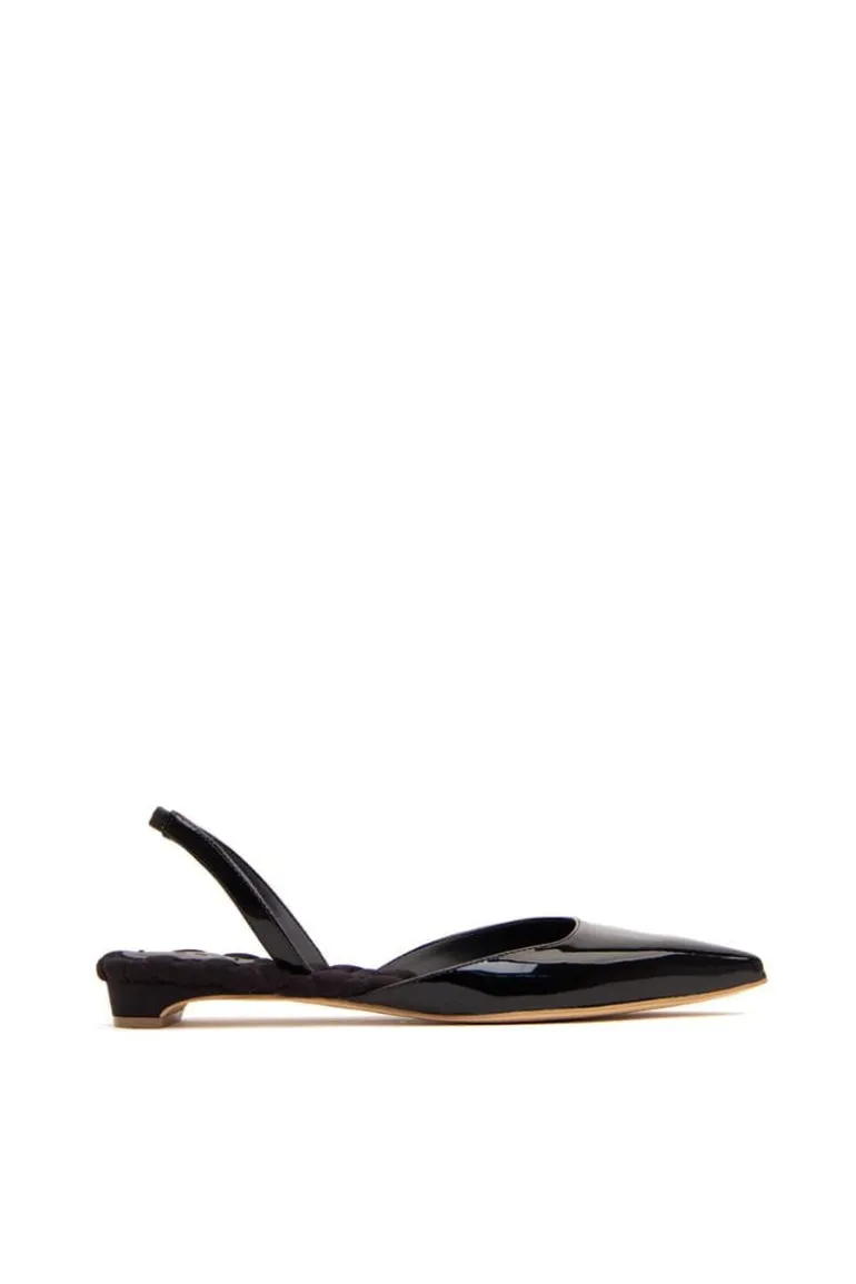 Flats<CULT MIA JACKIE SLINGBACK FLATS Black patent-effect