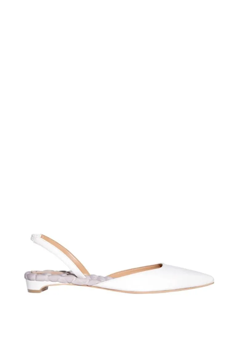 Flats<CULT MIA JACKIE SLINGBACK FLATS Ivory Patent-Effect