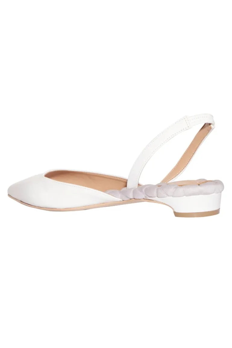 Flats<CULT MIA JACKIE SLINGBACK FLATS Ivory Patent-Effect