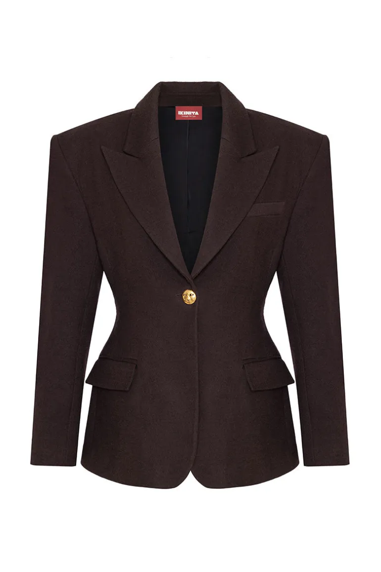Jackets<CULT MIA JACQUELINE JACKET IN Black Bean
