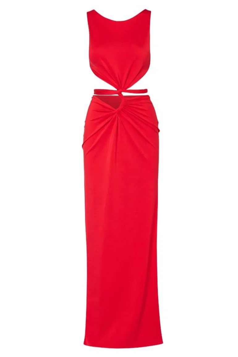 Dresses<CULT MIA JANDIRA ADA CUT-OUT MAXI DRESS Red