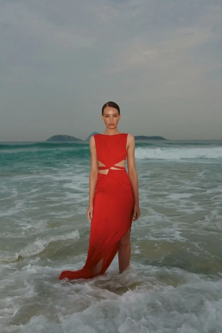 Dresses<CULT MIA JANDIRA ADA CUT-OUT MAXI DRESS Red