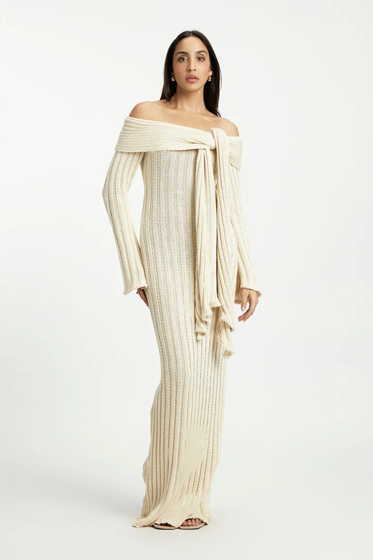 Dresses<CULT MIA JOSEPHINE OFF-SHOULDER MAXI DRESS Off White
