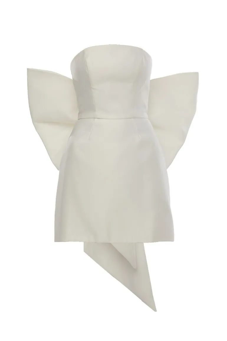 Dresses | Mini Dresses<CULT MIA JOY WHITE MINI DRESS WITH BIG BOW Star White