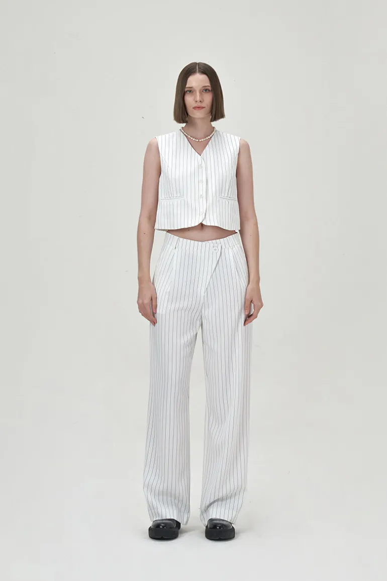 Jackets<CULT MIA JULES CROPPED WAISTCOAT White