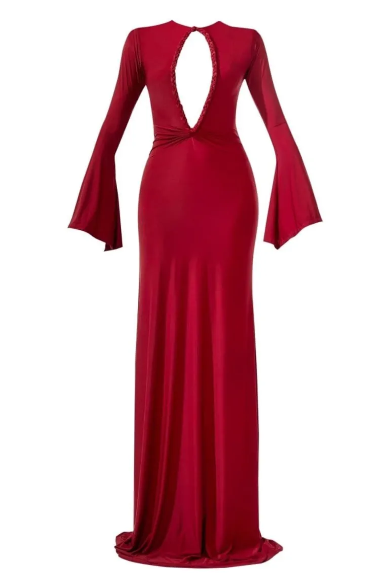 Dresses<CULT MIA KAI CUT-OUT MAXI DRESS Maroon