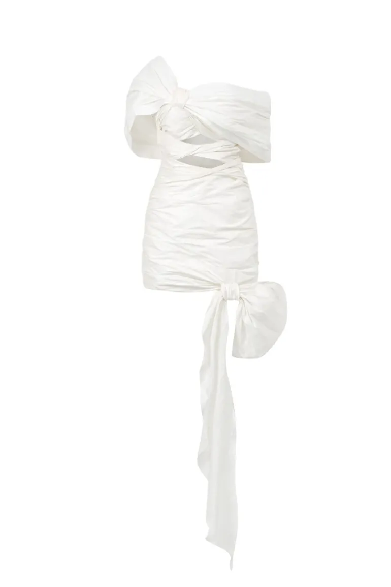 Dresses | Mini Dresses<CULT MIA KENDALL TAFFETA CUT OUT DRESS IN White