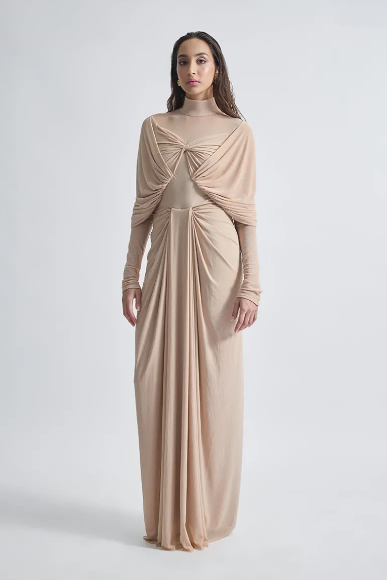 Dresses<CULT MIA KENNY MAXI DRESS Chalk Beige