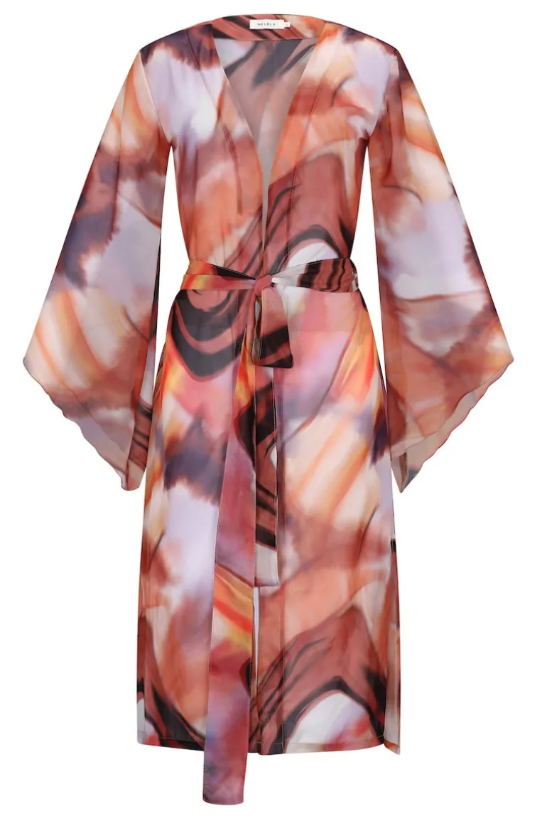 Swimwear<CULT MIA KIMONO IN PRINT ROSA Print rojo