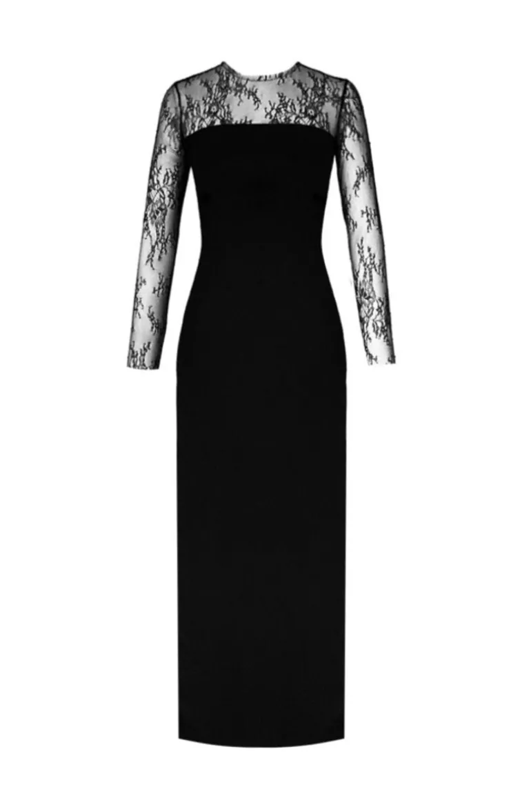 Dresses<CULT MIA LENORA CREPE MAXI DRESS Black
