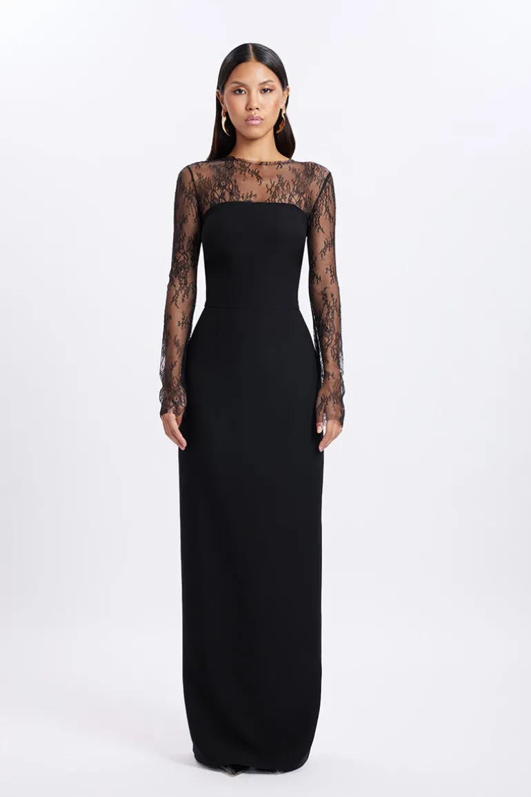 Dresses<CULT MIA LENORA CREPE MAXI DRESS Black