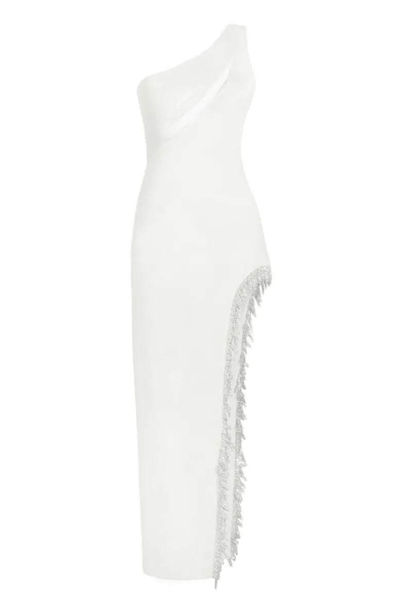 Dresses | Midi Dresses<CULT MIA LEYLA MIDI DRESS WITH CRYSTAL EMBELLISHMENT White