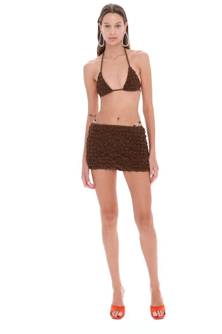 Swimwear<CULT MIA LIA MINI BEACH SKIRT Brown