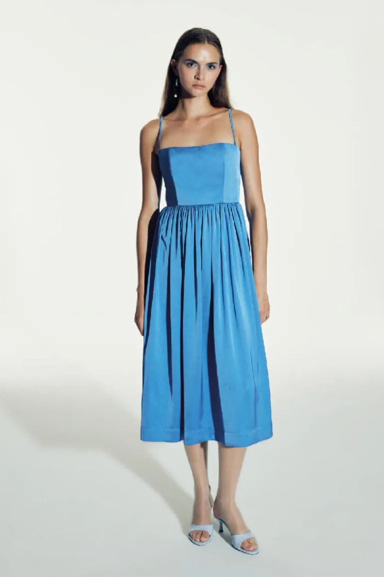 Dresses | Midi Dresses<CULT MIA LIETTE SATIN MIDI DRESS Ultramarine