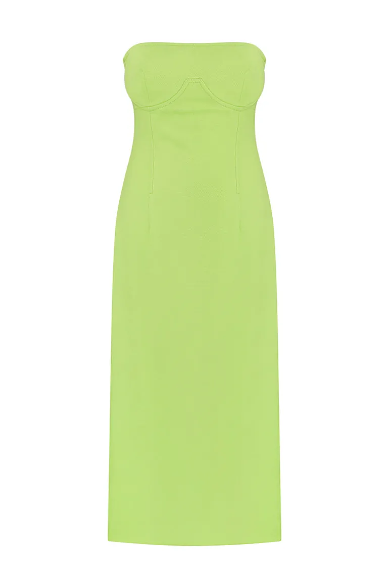 Dresses | Midi Dresses<CULT MIA CORSET MIDI DRESS Light green